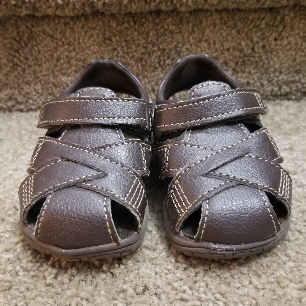 Infant Boys Brown Closed Toe Sandals